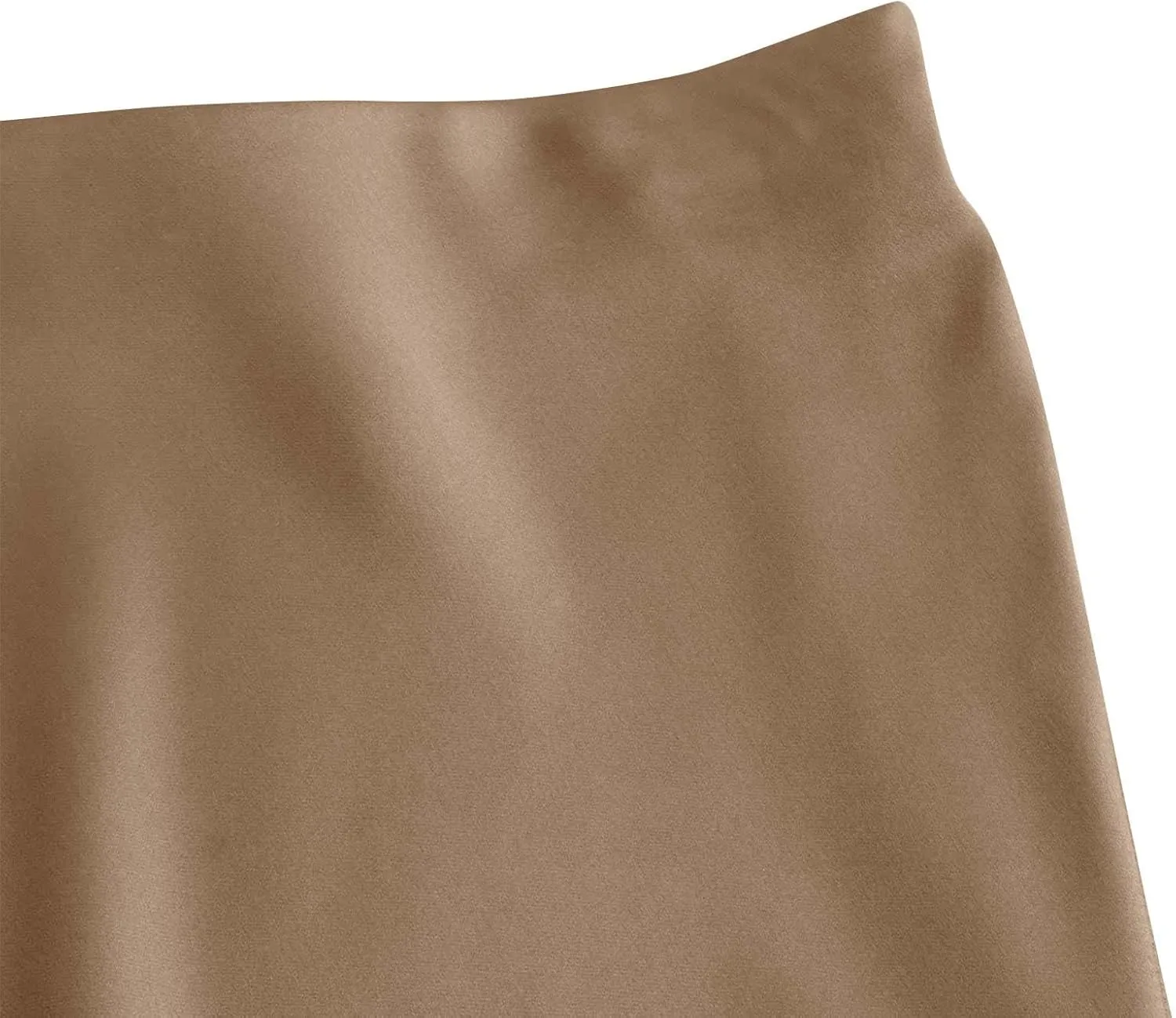 Women Satin Basic Midi Skirt Bodycon High Waist Pencil Skirts Elegant Casual Slim Fit Work Skirt for Going Out
