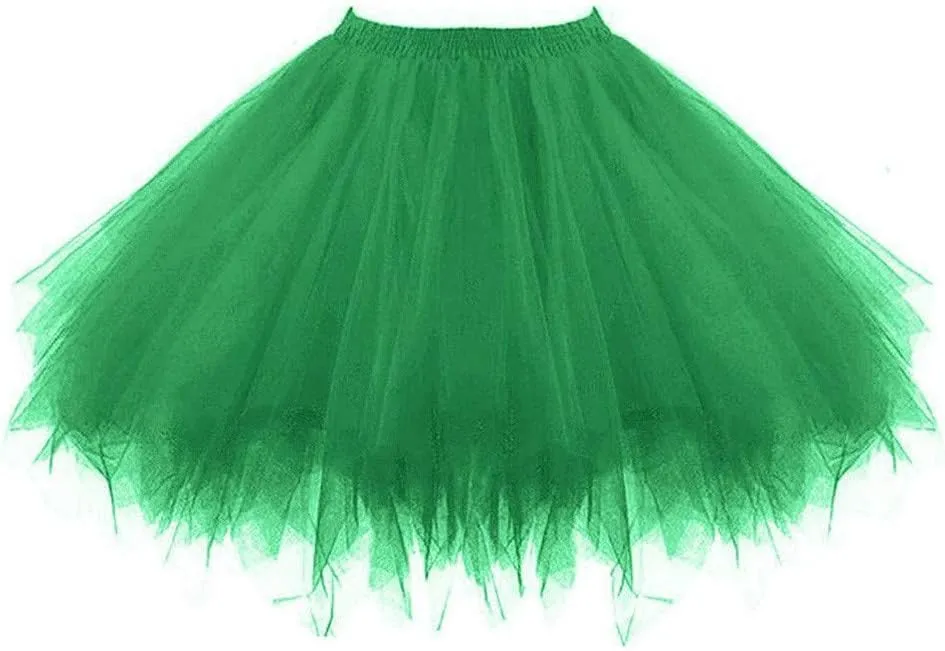 Women's A-Line High Waisted Midi Skirt Women's Tulle Skirts Ruffle Solid Layer Skirts Elastic High Waist Beach