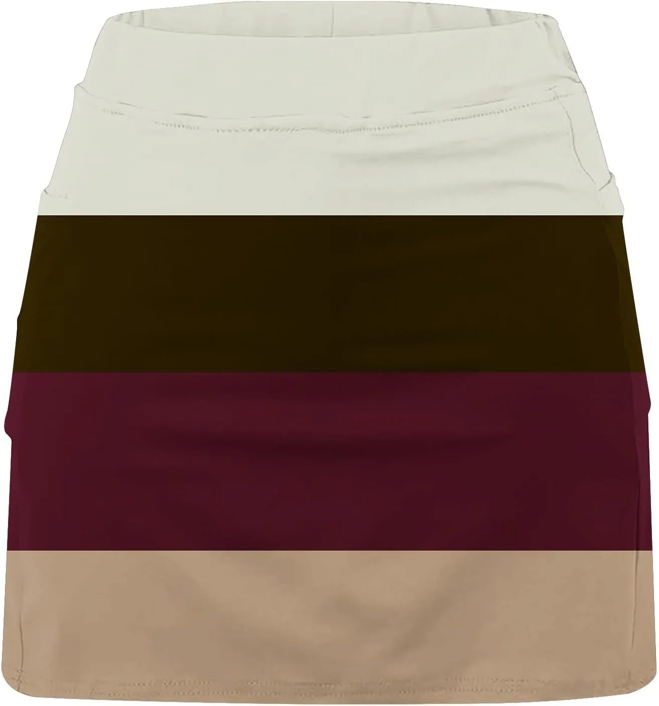 Women's Athletic Skorts Trendy High Waist Color Block Golf Skirt with Built-in Shorts Summer Running Skirts Pants