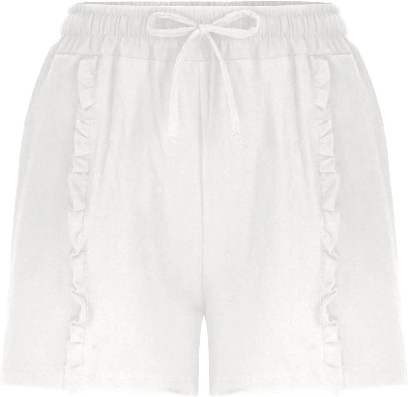Womens Casual Shorts Drawstring Comfy Elastic Shorts Summer Pull On Short Pants with Pockets