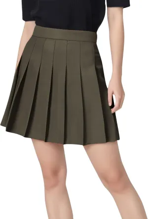 Womens Knee Length Tennis Golf Skirts Summer High Waisted Athletic Workout Skorts Casual Summer Midi Skirt