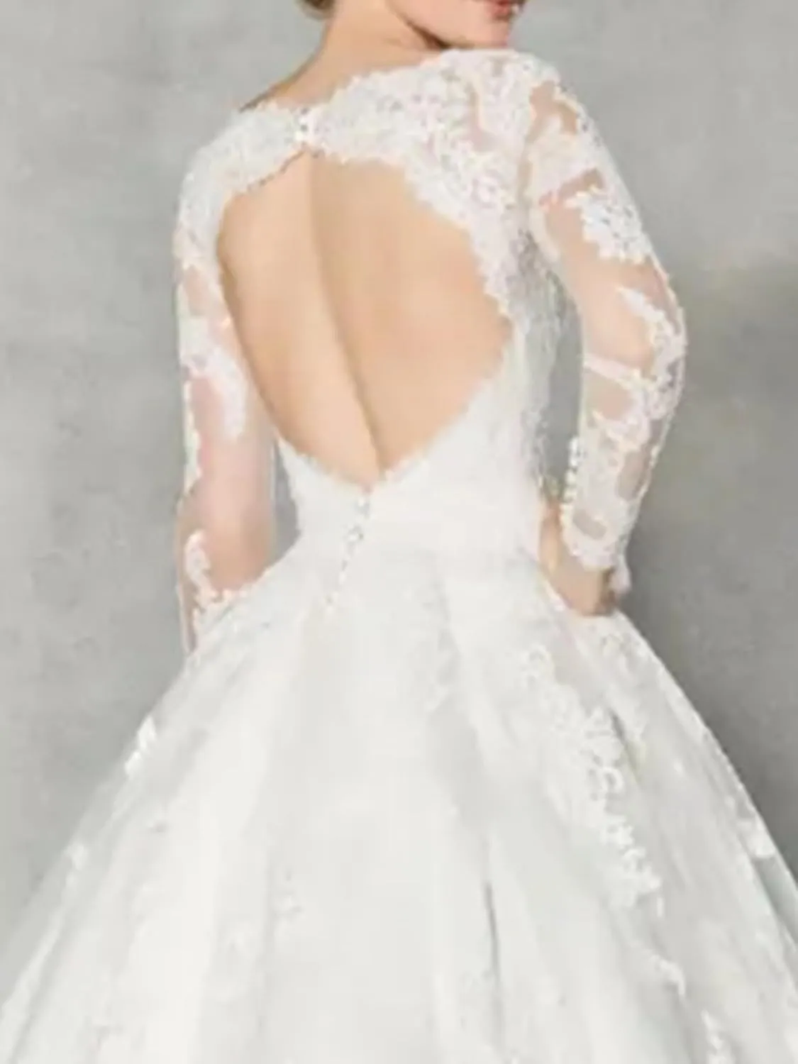 Women's Lace Short Wedding Dresses for Bride 2025 A Line Engagement Elopement Tulle Long Sleeve Bridal Shower Dress