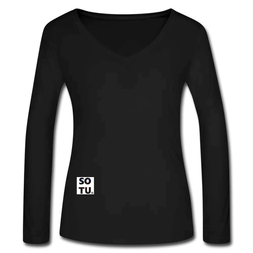 Women’s Long Sleeve  V-Neck Flowy Tee