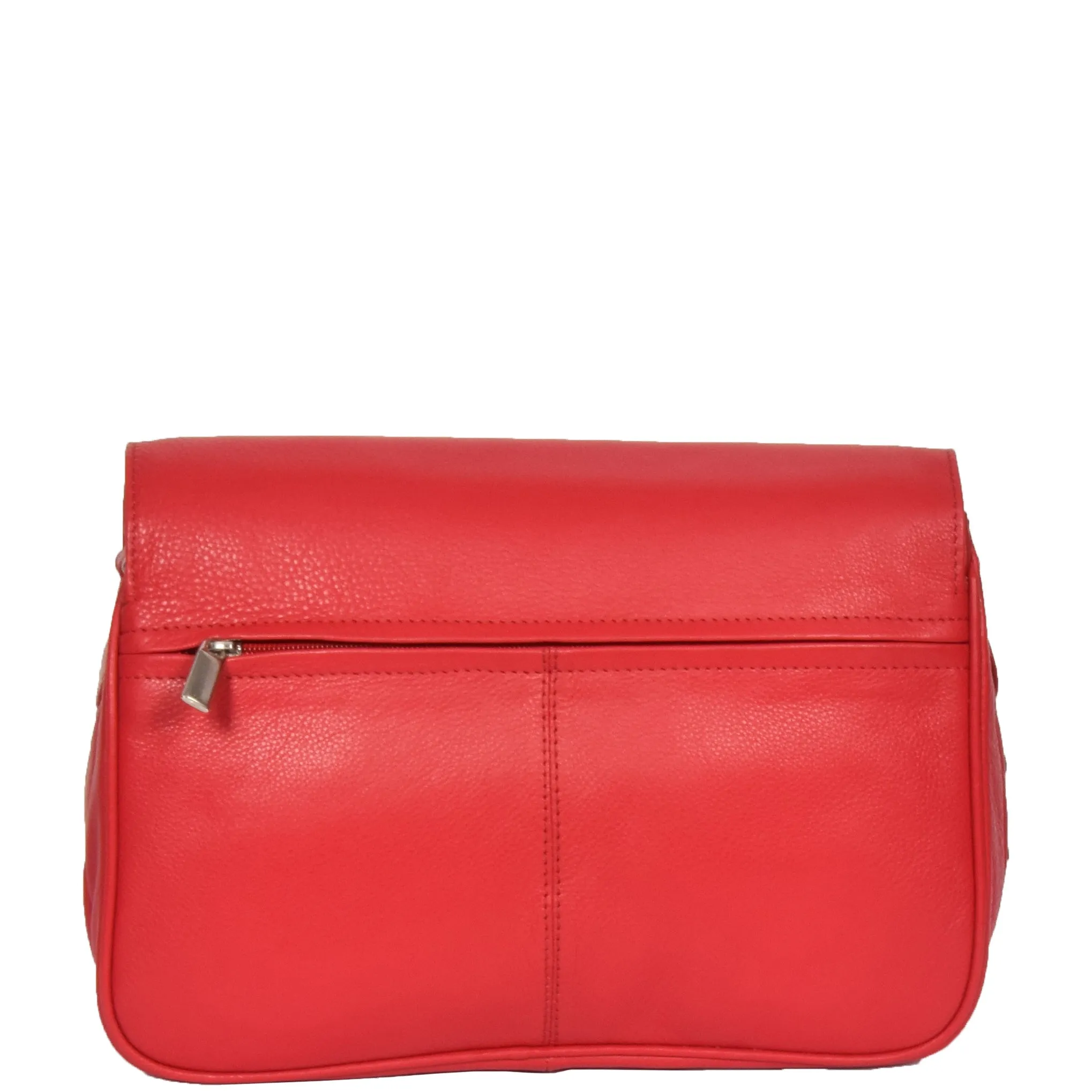 Womens Red Leather Shoulder Messenger Handbag Ada