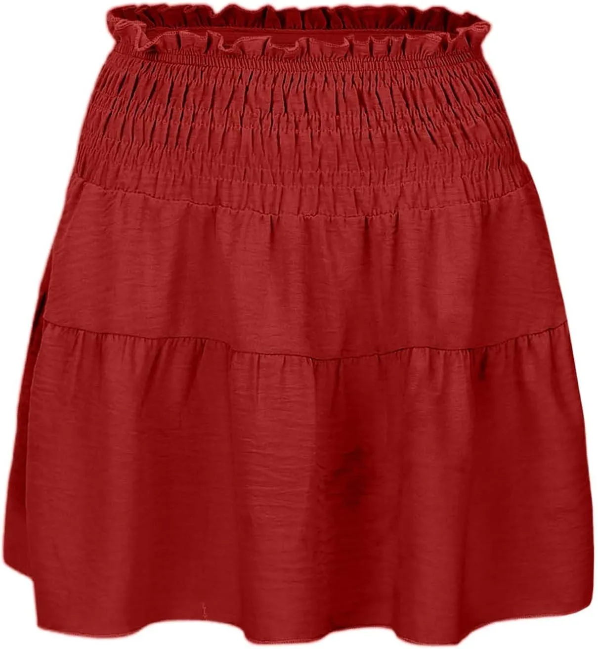 Women's Skirt Flowy A-Line Skirts High Waisted Peplum Mini Dress Summer Casual Y2K Pleated Cute Dress 2025 Fashion