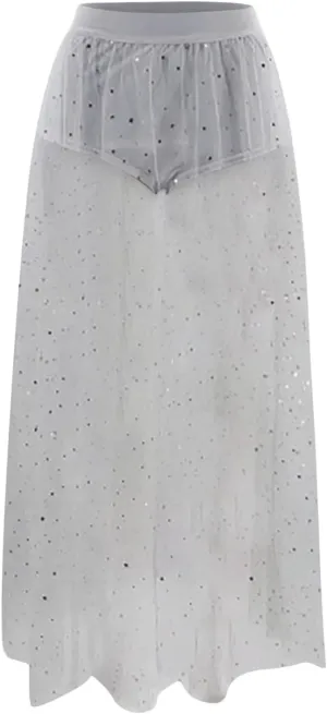 Womens Skirts Women Midi Skirt Summer Pleated Flowy Elastic High Waisted Skirts with Pockets Pencil Skirt for