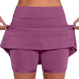 Womens Summer Skorts with Pockets 2024 Tummy Control Plus Size Skorts for Women High Waist Athletic Skirt