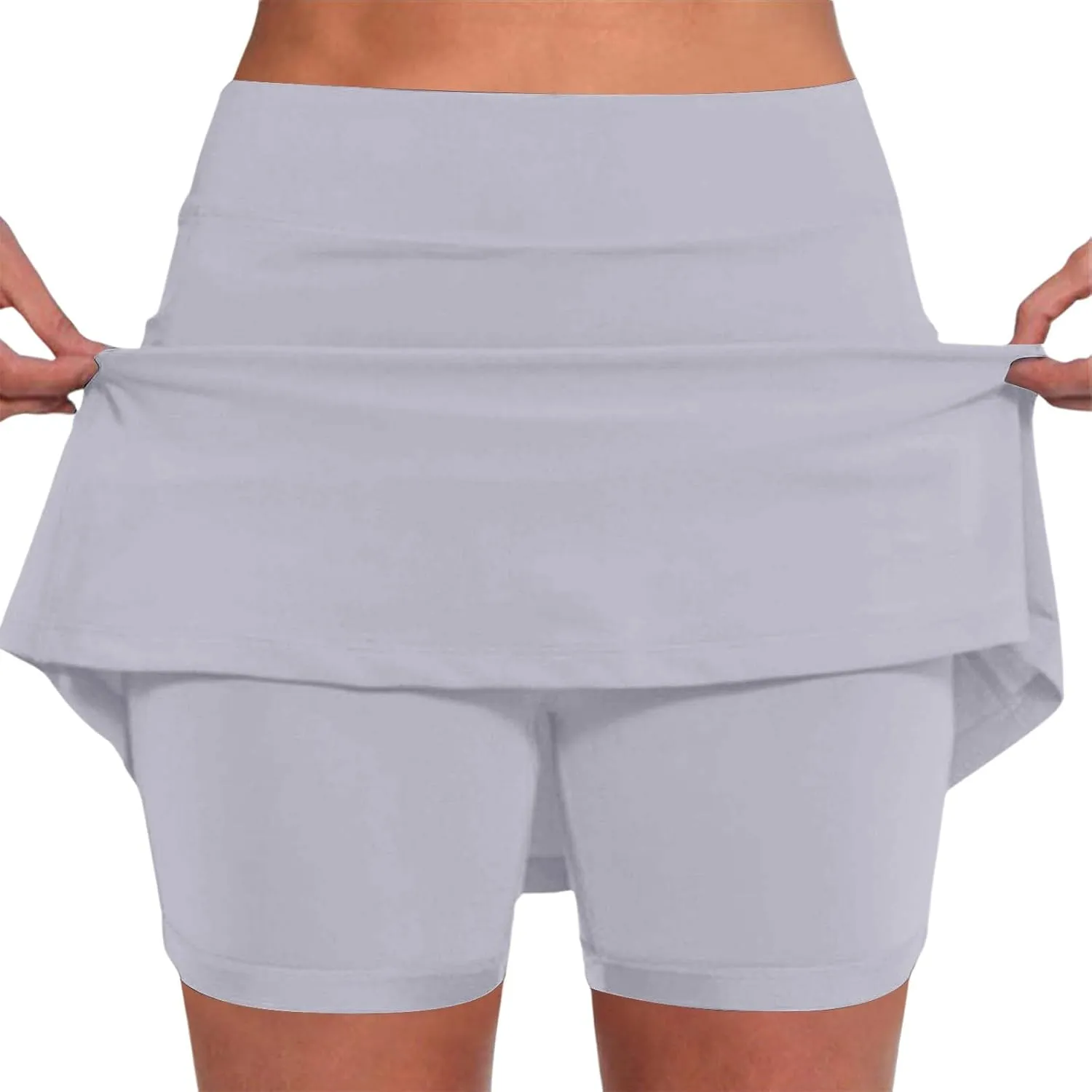 Womens Summer Skorts with Pockets Tummy Control Plus Size Skorts for Women High Waist Athletic Sports Skirt