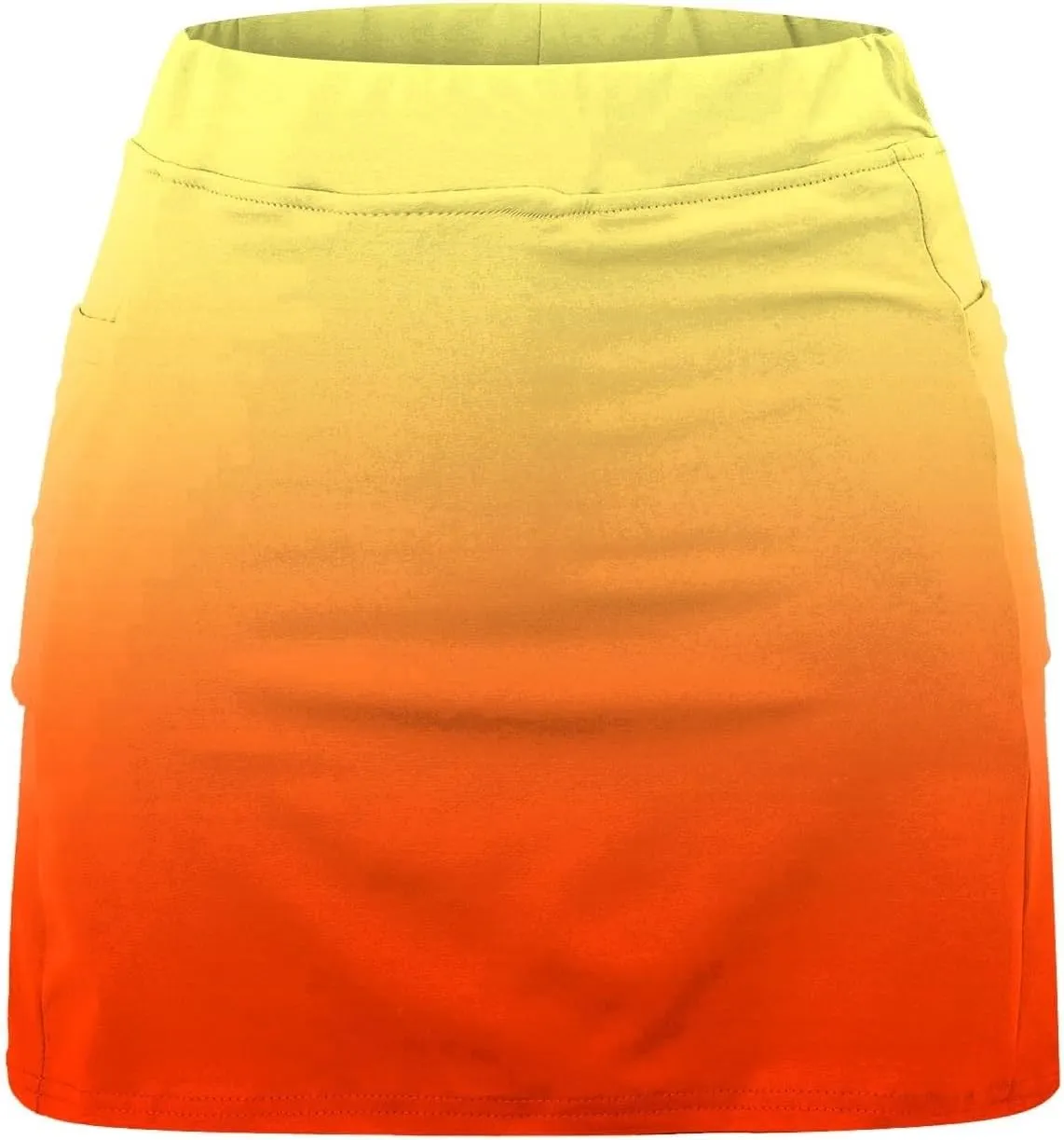 Women's Tennis Golf Skirts Gradient High Waisted Inner Shorts for Athletic Skorts with Pockets, S-5XL