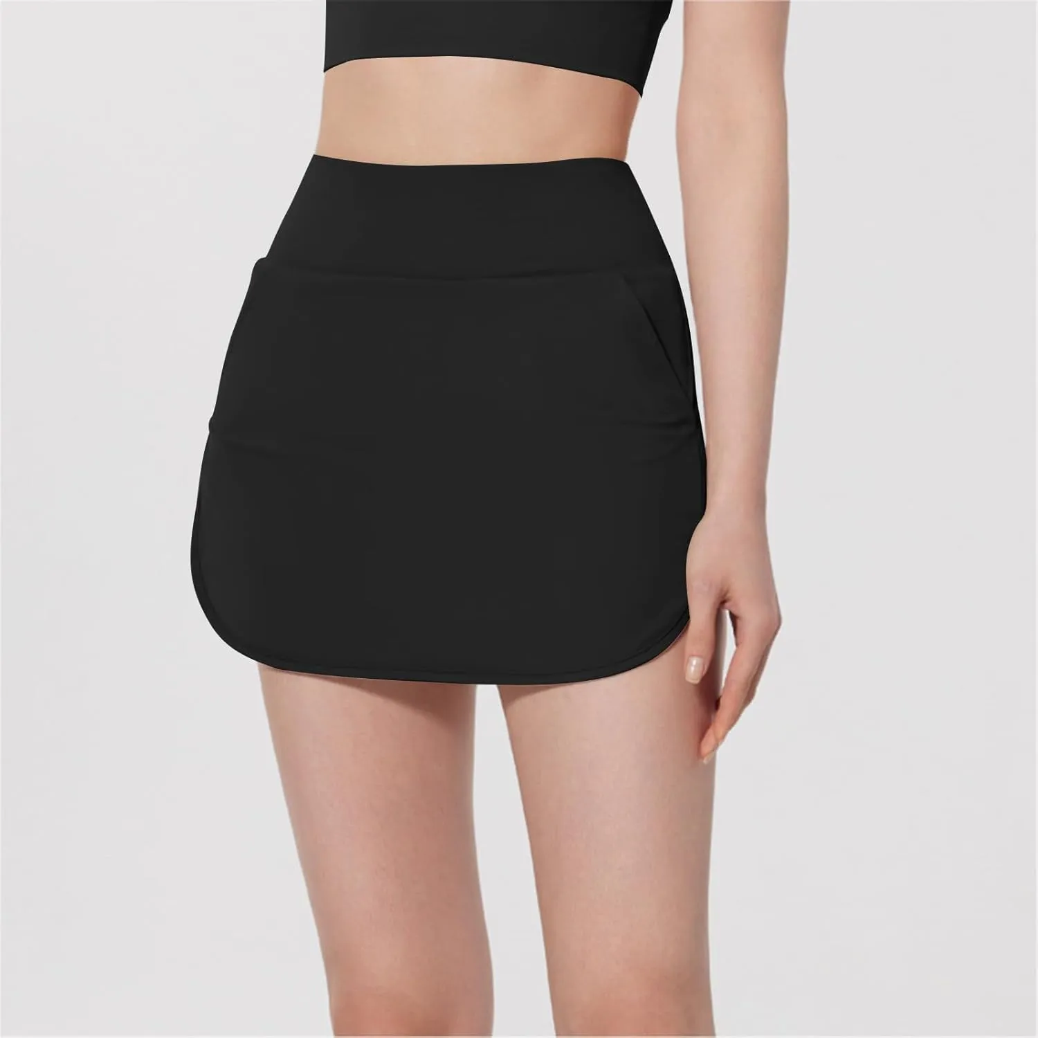 Womens Workout Skorts Trendy Casual Pencil Athletic Mini Skorts High Waist Tight Fitness Yoga Bodycon Tennis Skirts