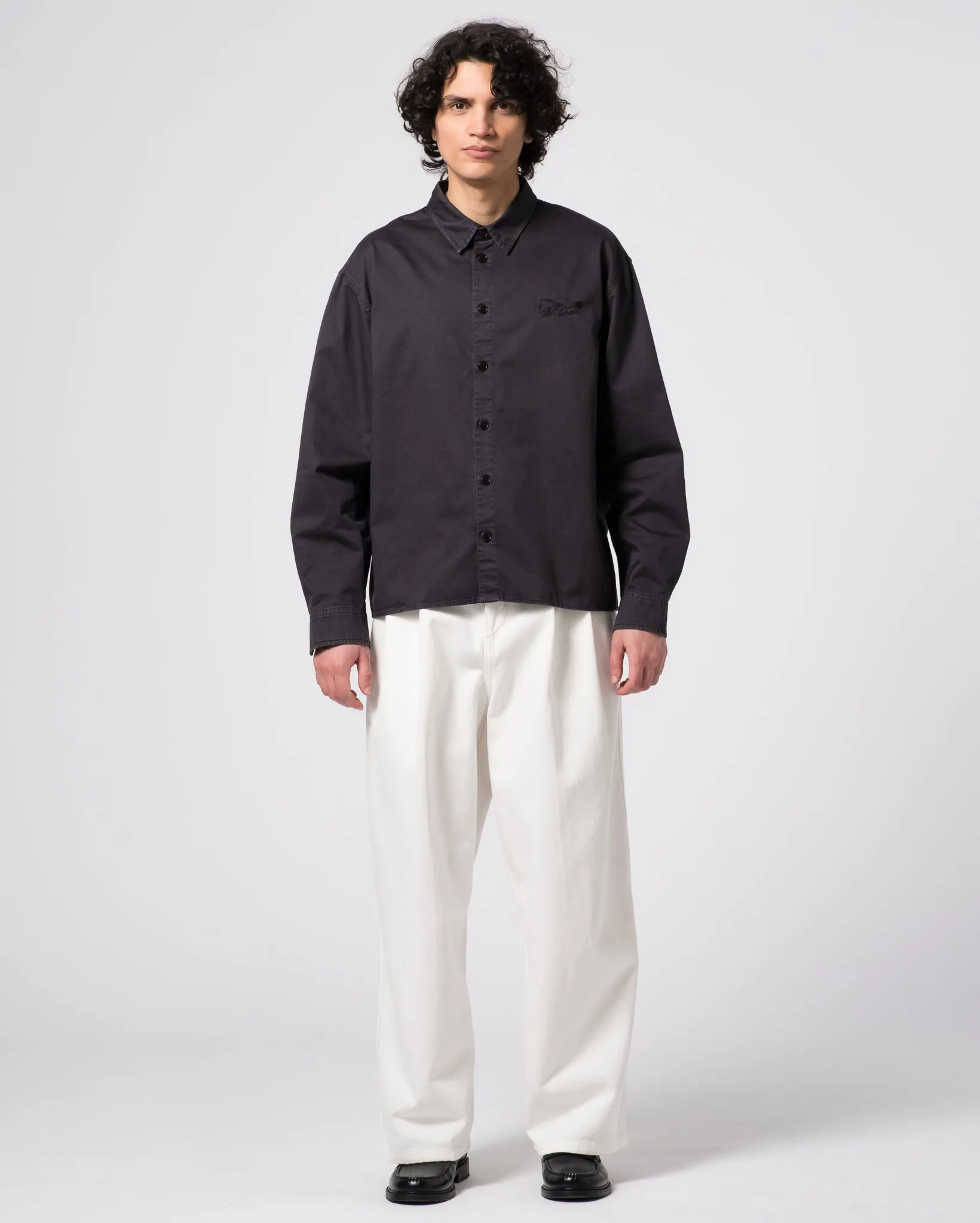 Workshirt Fine Broken Twill Asphalt
