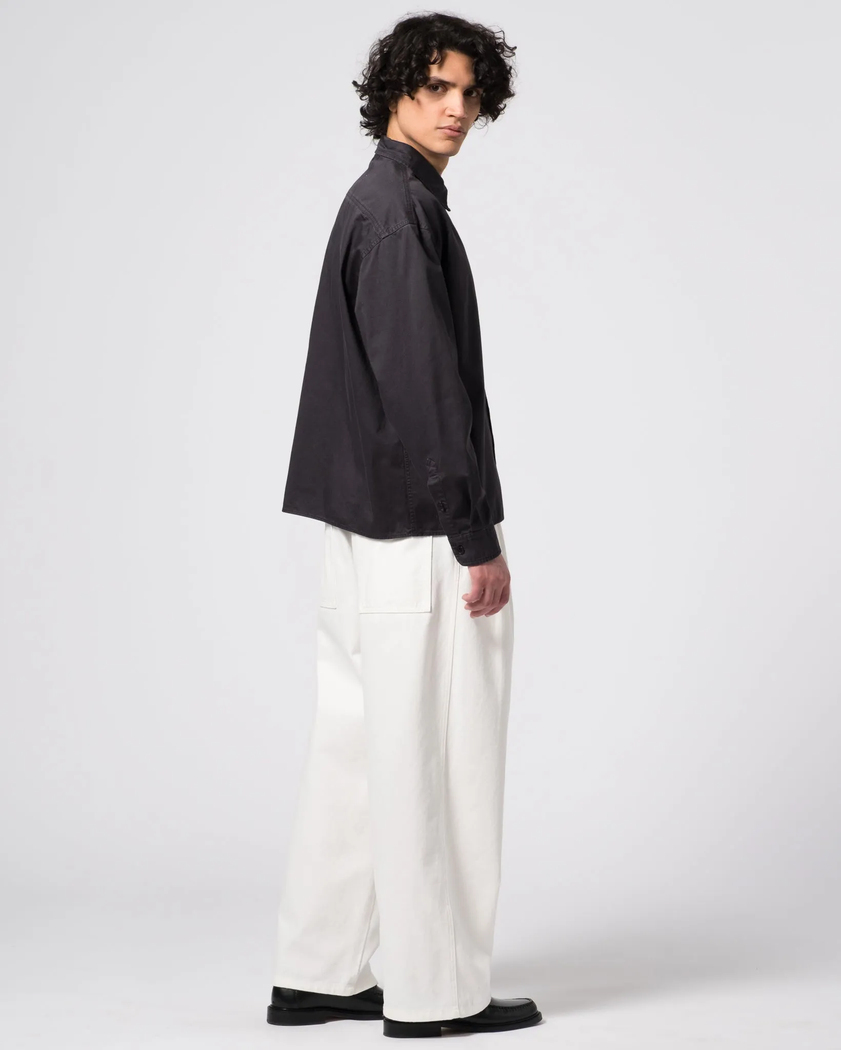 Workshirt Fine Broken Twill Asphalt