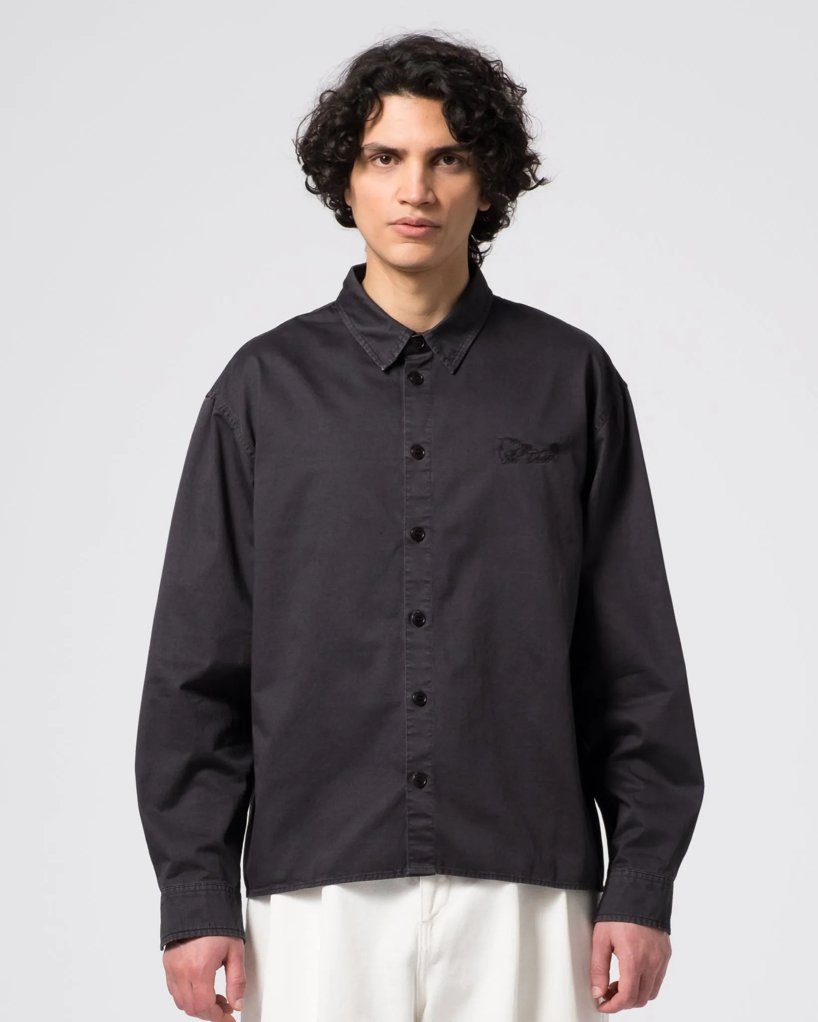 Workshirt Fine Broken Twill Asphalt