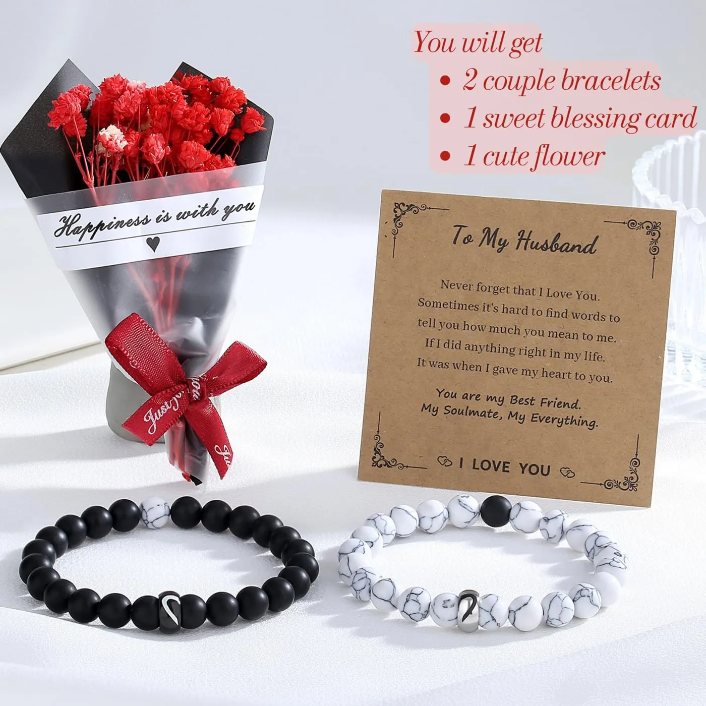 XIANNVXI Matching Bracelets Gifts for Love Couples Bracelets Gifts for Wife Girlfriends Boyfriends Birthday Gifts Anniversary Engagement Gifts