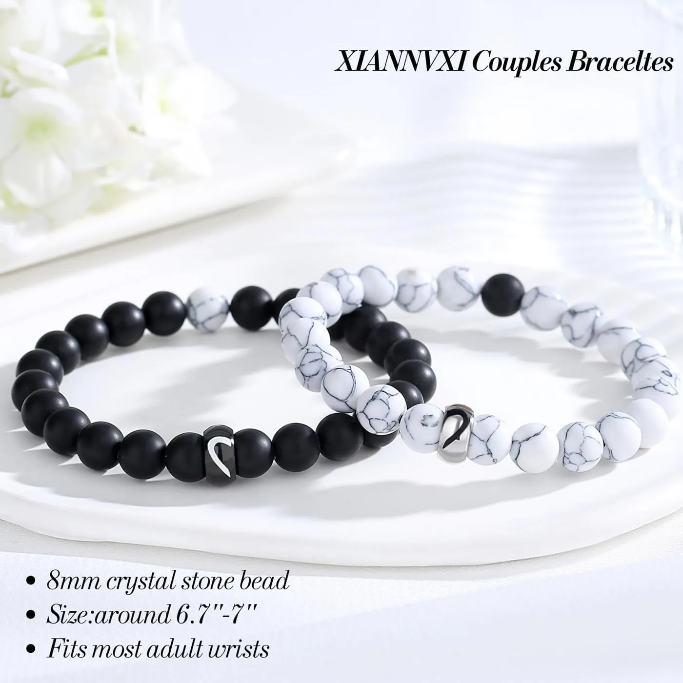 XIANNVXI Matching Bracelets Gifts for Love Couples Bracelets Gifts for Wife Girlfriends Boyfriends Birthday Gifts Anniversary Engagement Gifts