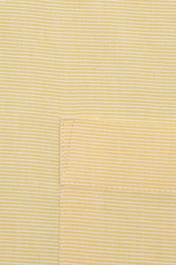 Yellow Fine Stripe Formal Shirt
