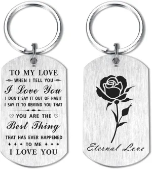 Yobent Girlfriend Gifts I Love My Girlfriend Graduation Birthday Keychain Anniversary Gift Ideas
